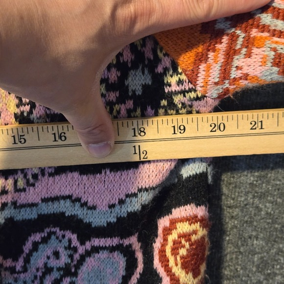 Farm Rio Women's Black Sweet Mermaids Knit Wool Jacket Size XS - Picture 7 of 9